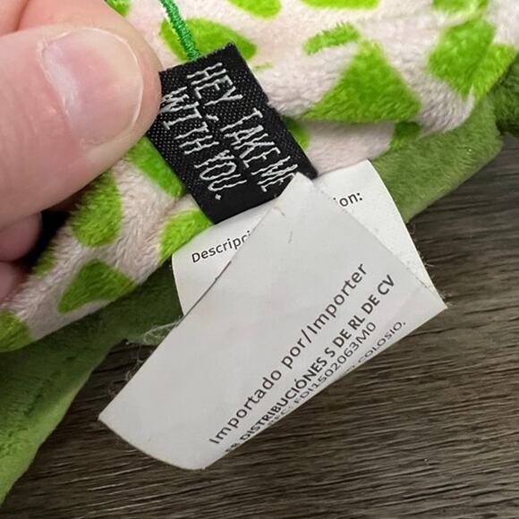 Green Turtle with Glitter Eyes‎ & Embroidered Spotted Fins Plush - Picture 6 of 7